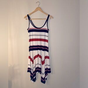 Ralph Lauren Blue label Red, White and Blue Silk/Viscose Dress Women’s Small